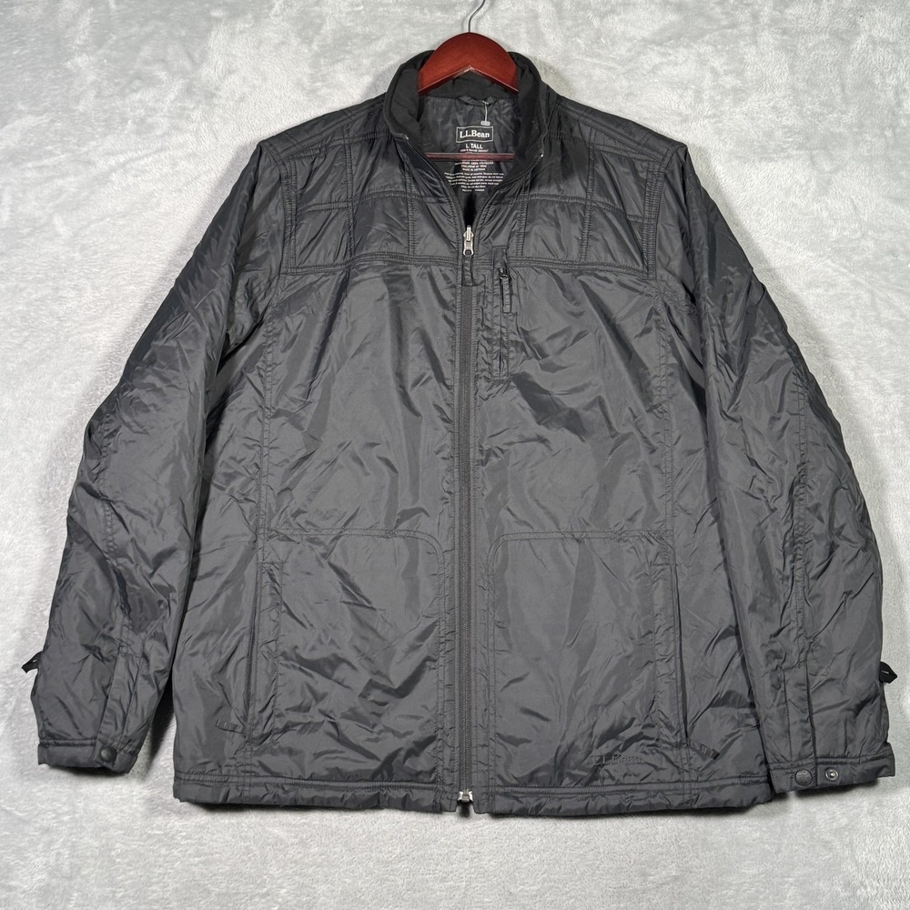 LL Bean Jacket Mens LT Large Tall Gray Quilted Insulated Nylon *Liner Only
